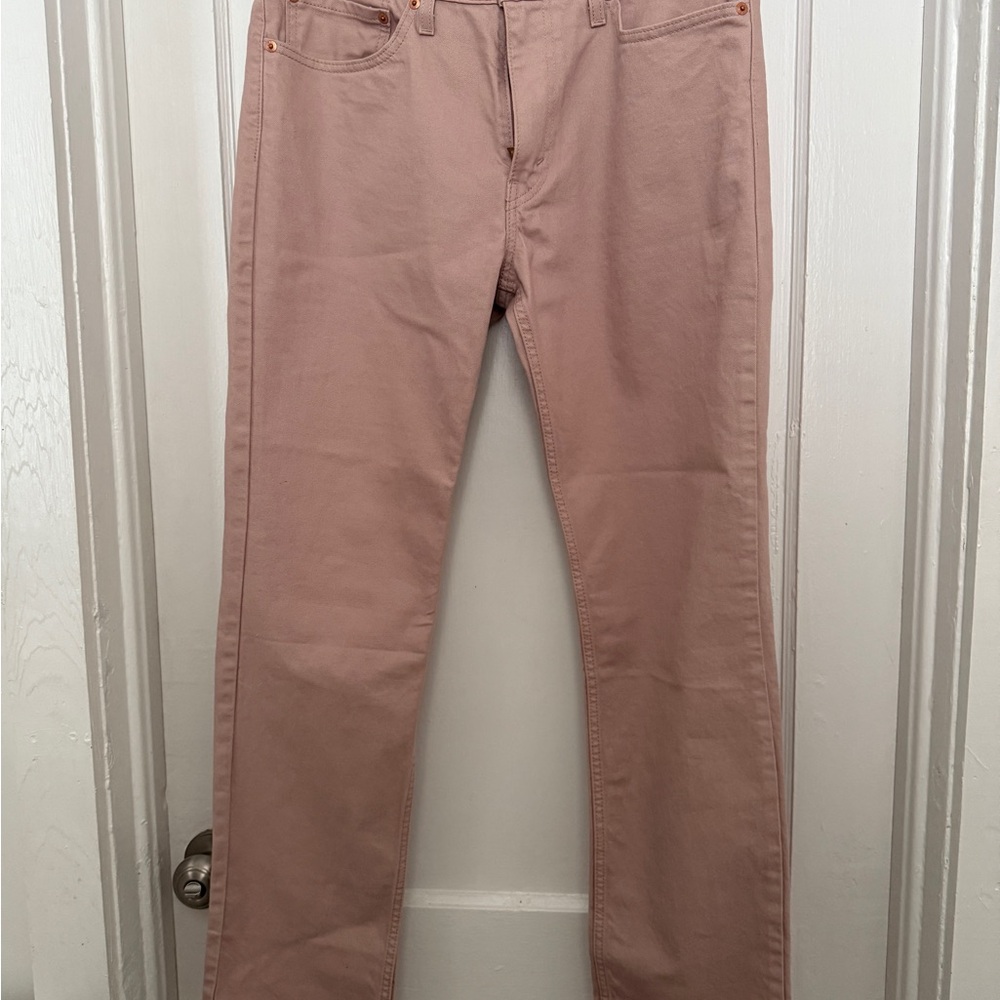 Levi's Men's Straight Jeans in Light Pink